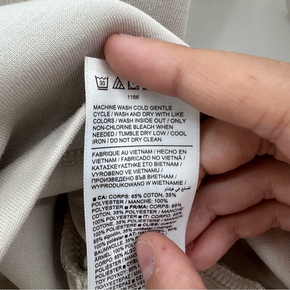 Athleta Harlow Hybrid Tee Size Small Tan Beige - Picture 4 of 6